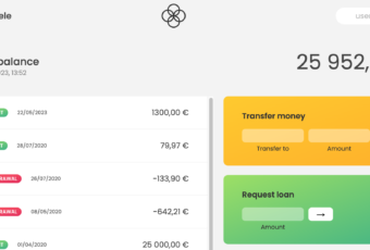 Screenshot of banking app